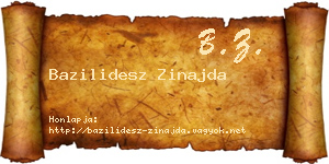 Bazilidesz Zinajda névjegykártya